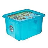 keeeper Aufbewahrungsbox karolina Paw Patrol, 24 Liter Dreh-/Stapelbox mit Deckel, aus PP, fresh-blue-transparent, - 1 Stück (1223763213700)