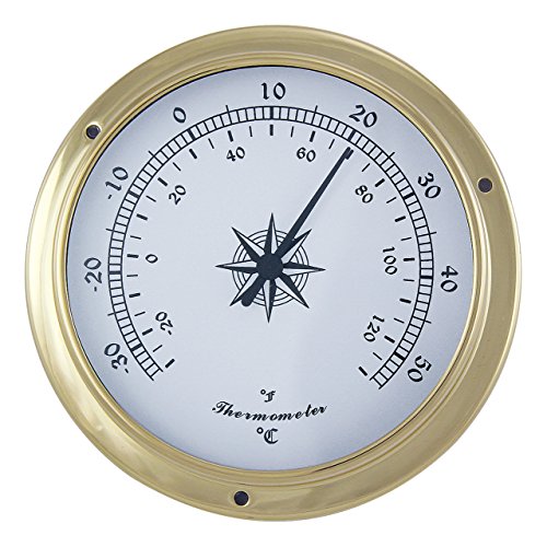 Thermometer Nautik Messing Ø=12cm Sea-Club maritime Dekoration