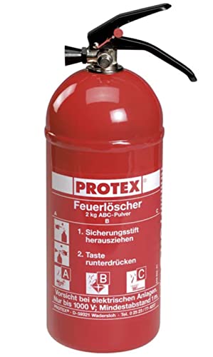Feuerlöscher ABC Pulver Schaum Fettbrand 1,2,5,6,9,12kg KFZ mit Prüfnachweis, Größe: 2kg ABC Pulver,12A=4LE, Farbe: Nein