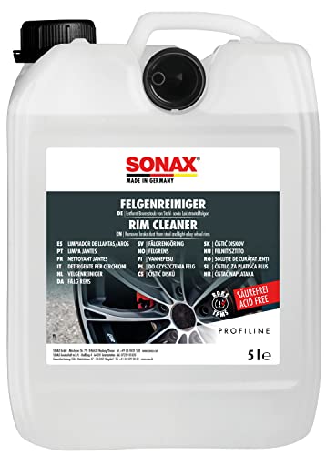 SONAX 02305000 PROFILINE FelgenReiniger säurefrei (5 Liter) entfernt Bremsstaub von Stahl sowie Leichtmetallfelgen | Art-Nr. 02305000