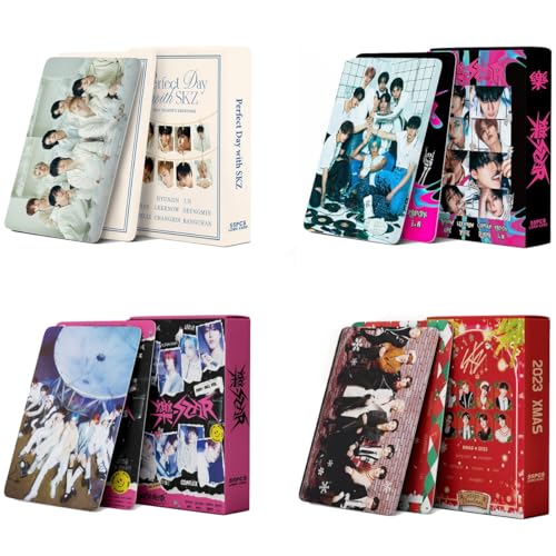 XTOUT@FVJ 4 Stück/220 Stück Stray Kids Fotokarten Lomo Karten Kpop Merchandise Album Foto für Stay Fans Dekorationen