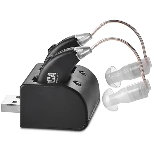 Digitales Gerät - Wiederaufladbares Premium-Gerät, Paar mit USB-Dock, Geräte mit langer Akkulaufzeit, schwarz