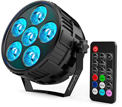 Audibax Montana 36 Mini | 4-in-1 LED RGBw Flutlicht | Fernbedienung inklusive | Speziell für Partys | Disco-LED-Strahler | Event-Scheinwerfer | LED-Lampe | Sound-Aktivierung