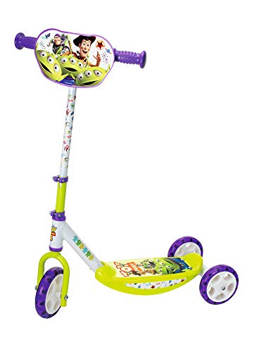 Smoby 750172 Buzz, Woody Toy Story Roller, 3 Räder, grün, lila