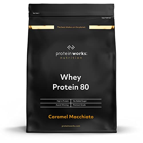 Whey 80 Protein Pulver (Konzentrat) | Caramel Macchiato | Premium Eiweißpulver | Proteinreich & Wenig Zucker | THE PROTEIN WORKS | 2kg