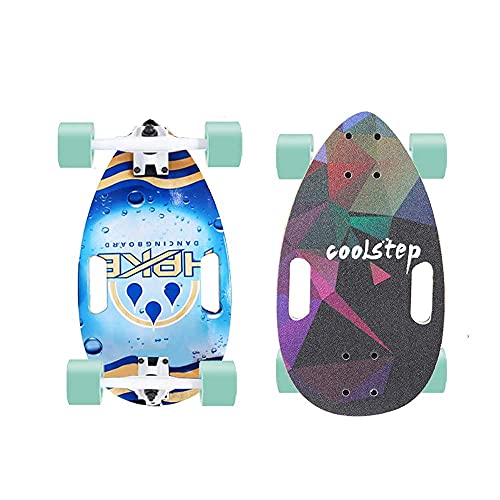 Mini-Cruiser-Skateboard, 17 Zoll, kleines, verbreitertes Beetle-Skateboard, Mini-Komplett-Skateboard für Anfänger, kompatibel mit Kindern, Teenagern und Erwachsenen