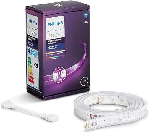 Philips Hue Plus 1m Erweiterung White & Col. Amb. 950lm Lightstrip, Kunststoff, 11.5 W, Weiß