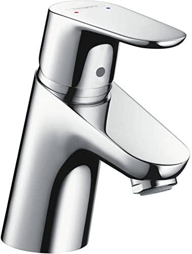 hansgrohe Wasserhahn Focus (Armatur mit Auslauf Höhe 100mm und Zugstangen-Ablaufgarnitur) Chrom