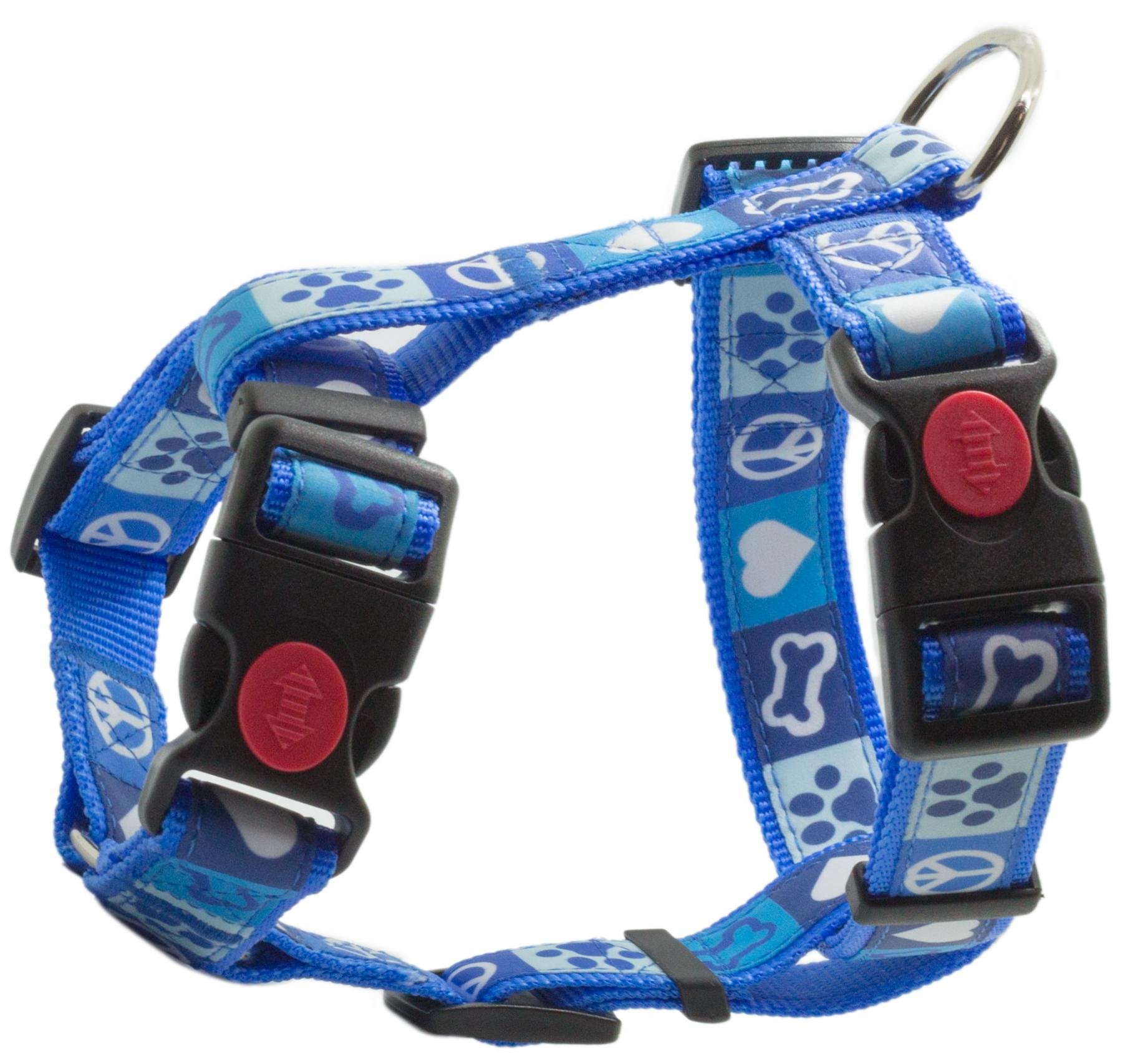 MICHI MICHI-P14 Hundegeschirr Paws, M/L, blau