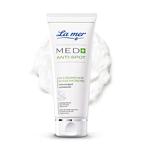 La mer MED+ Anti-Spot Schäumende Waschcreme - Milde Reinigung gegen unreine Haut - Befreit die Haut von störendem Glanz - Wirkt Talgregulierend und antibakteriell - Verbessert das Hautbild - 100 ml