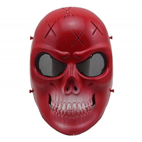 Hworks Rote Skelett Cosplay Maske Halloween Cosplay Requisiten Kunststoff Overhead Cosplay Maske