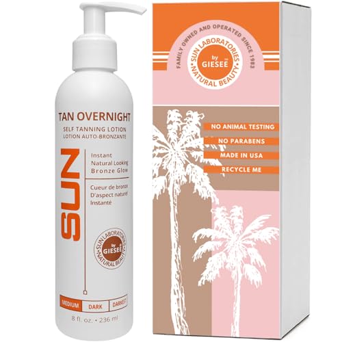 SUN LABORATORIES Self Tanning Lotion Tan Overnight - Medium (8 oz) by Sun Laboratories