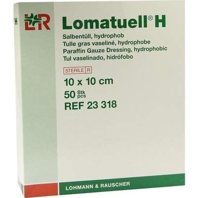 Lomatuell H 10x10cm steril 1 Stück Salbentüll hydrphop Lomatüll