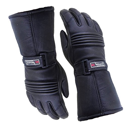 Mens Leather Winter Thermal Labelled Waterproof Inserts Thinsulate Motorcycle Gloves L Large