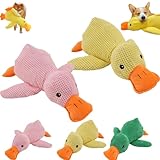 Donubiiu The Mellow Dog Calming Duck, Dog Stuffed Animals Chew Toy, Duck Dog Toy, Plush Duck Dog Toy with Soft Squeaker, Durable Dog Toys for Indoor Puppy (2PCS-C)