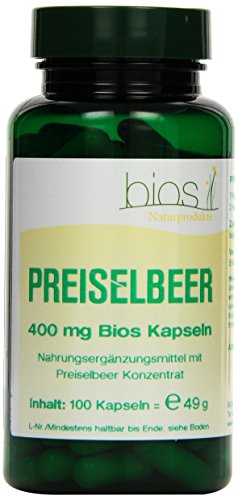 Bios Preiselbeer 400 mg, 100 Kapseln, 1er Pack (1 x 49 g)