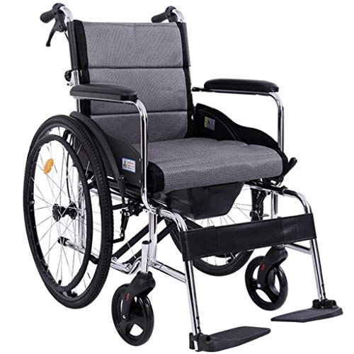Rollstuhl, faltbar, manuell, selbstfahrend, mit Doppelbremse, verstellbarem Fußpedal, Push-Scooter für Behinderte/ältere Menschen