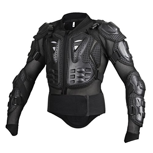 YOUJIAA Motorrad Radfahren Reiten Full Body Armor Rüstung Protector Professionelle Street Motocross Guard Shirt Jacke mit Rückenschutz Schwarz S