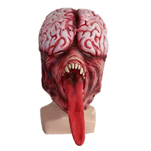 Hworks Licker Maske Latex Kopfbedeckung Party Resident Evil Cosplay Kostüm Requisiten für Halloween