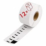 12 Rollen 99012 Etiketten kompatibel für Dymo LabelWriter Etikettendrucker, 36mm x 89mm, 260 Stück pro Rolle, S0722400 Vielzweck-Etiketten von SmartProduct
