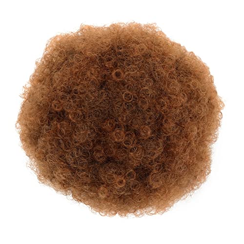 Haarknoten Synthetische Afro Puffs mit Kordelzug Haarteile Pferdeschwanz Haarknoten Hochsteckfrisuren Haarverlängerungen Dutt für Frauen Kurzes lockiges Dutt Haarknoten Haarteil (Farbe: Q9 1BT30)