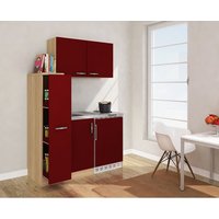 Miniküche mit Duo-Kochplattenmulde und Kühlschrank, Breite 130 cm