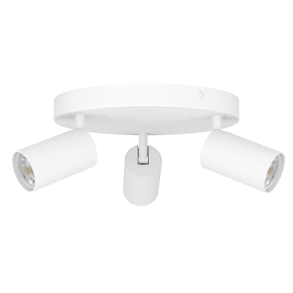 EGLO connect.z Smart-Home LED Deckenlampe Telimbela-Z, Deckenstrahler mit 3 Spots, ZigBee, App und Sprachsteuerung Alexa, warmweiß-kaltweiß, RGB, dimmbar, Deckenleuchte weiß