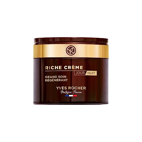 Yves Rocher RICHE CRÈME Intensivpflege Tag & Nacht, reichhaltige Gesichtscreme, 1 x Glas-Tiegel 75 ml