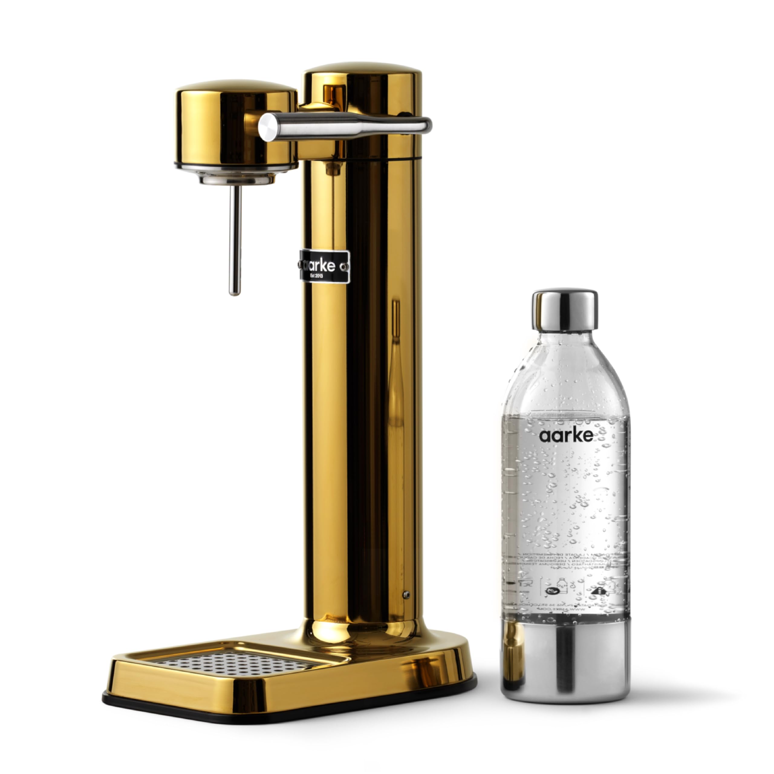 Aarke Carbonator 3, Wassersprudler aus Edelstahl mit BPA-frei Flasche, Gold Finish