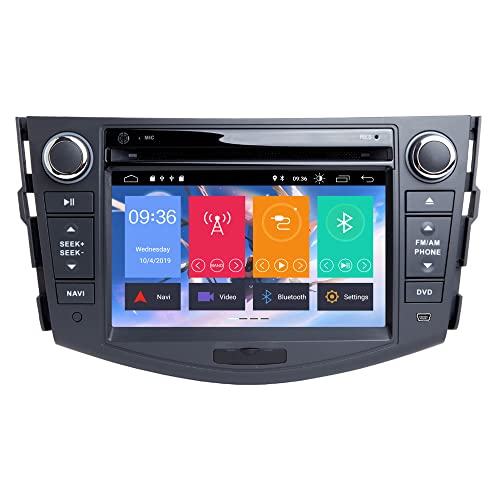 BOOYES für Toyota RAV4 2006-2012 Android 10.0 Double Din 7"Auto DVD-Player Multimedia GPS-Navigation Auto Radio Stereo Auto Auto Play/TPMS/OBD / 4G WiFi/DAB/SWC