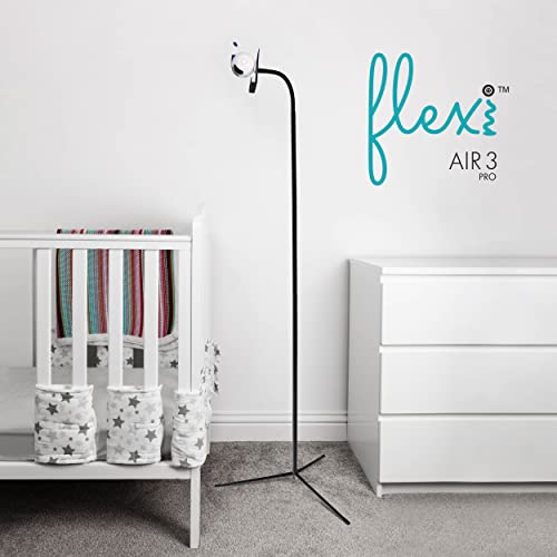 Die universelle freistehende Flexi Air 3 (Stativbasis), Babyphone Halterung, Baby Video Monitor Regal mit flexiblem Schlauch, Kameraständer für Kinderzimmer, kompatibel mit den meisten Babymonitoren (schwarz)