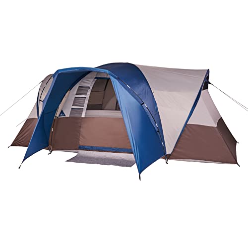 Wenzel Aspen Hills 8P Camp Cabin Tent - Riesiger Campingplatz HQ Auto Camping Shelter, passt 3 Queen-Luftbetten, 4 Fenster, Raumteiler, wasserdichte Fliege, 10 Jahre Wenzel Garantie