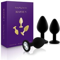 Rianne S Booty: Silikon-Plug-Set, schwarz