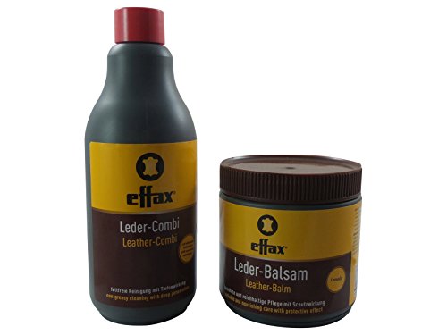 Set Effax Leder - Combi + Effax Leder - Balsam das wichtigste für die ideale Lederpflege - Lederreinigung und Pflege mit Schutzwirkung
