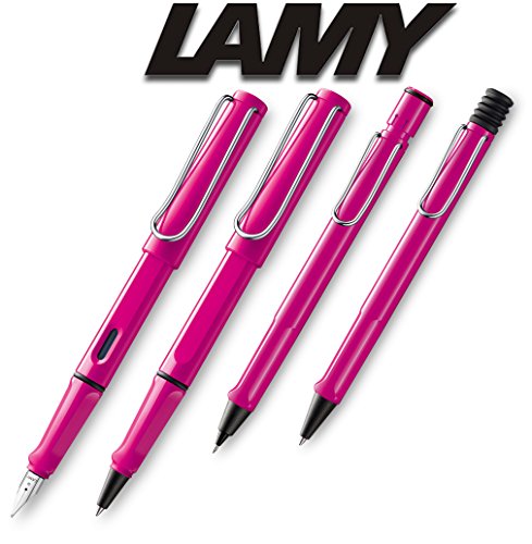 Lamy Safari Set [Füller + Kugelschreiber + Tintenroller + Bleistift] (nur Stifte, Pink)