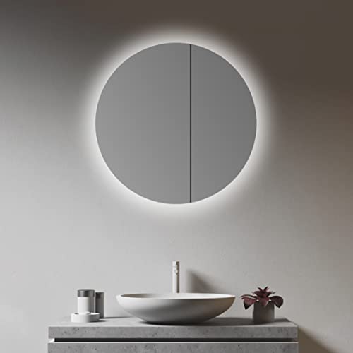 Talos Spiegelschrank fürs Bad, Ø 60 cm