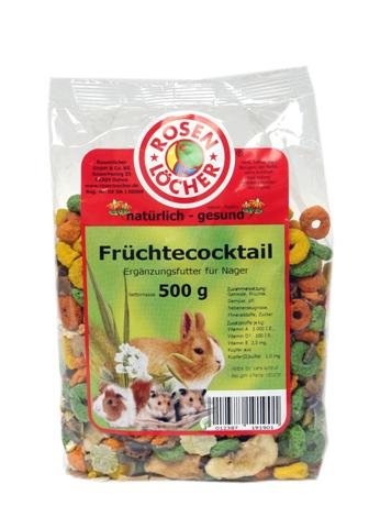 6x Früchtecoktail 500g , mit leckeren Früchten, Nagerfutter