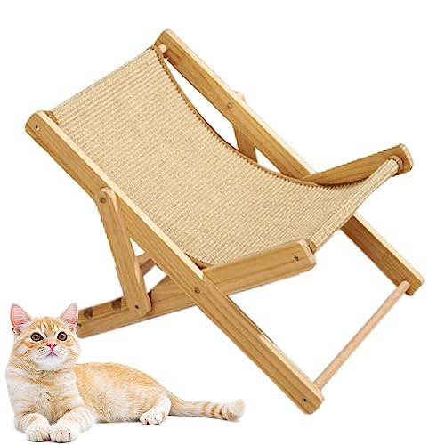 Katzen-Hochbettstuhl, Verstellbarer Katzen-Sisal-Stuhl, Erhöhte Betten Geeignet Für Kätzchen, Welpen, Kaninchen, Mini-Strandstuhl Für Katzen