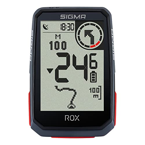 SIGMA SPORT ROX 4.0 Black Sensor Set | Fahrradcomputer kabellos GPS & Navigation inkl. Geschwindigkeits-, Herz- und Trittfrequenzsensoren | Outdoor GPS Navigation mit Höhenmessung