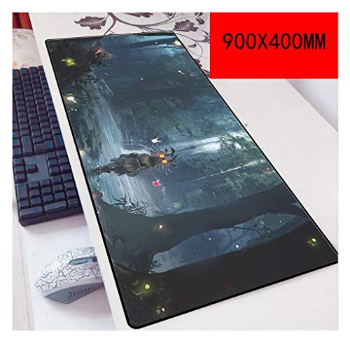 IGIRC Mauspad Legend of Zelda 900X400mm Mouse pad, Speed Gaming Mousepad,Extended XXL Large Mousemat with 3mm-Thick Base,for notebooks, PC, A