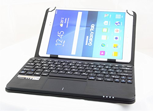 MQ für Galaxy Tab E 9.6 - Bluetooth Tastatur Tasche mit Touchpad für Samsung Galaxy Tab E 9.6 SM-T560, SM-T561, SM-T565, SM-T567 | Hülle mit Bluetooth Tastatur für Tab E 9.6 | Layout Deutsch QWERTZ