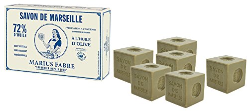 Marius Fabre Marseiller Seife, 72% Olivenöl, Schachtel mit 6 x 400 g