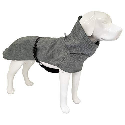 Croci Hiking Hundemantel, wasserdicht, für Hunde, gefüttert, Wintermantel, Thermofleece-Futter Everest Grey, Größe 35 cm - 194 g