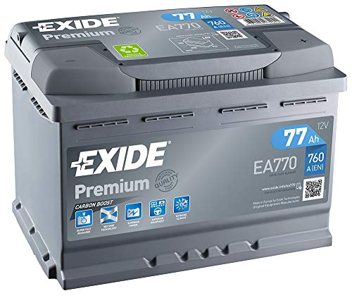 EXIDE PREMIUM Carbon Boost EA 770 12V 77AH Starterbatterie Neues Modell 2014/15