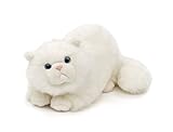 Uni-Toys - Perserkatze weiß, liegend - 31 cm (Länge) - Plüsch-Katze - Plüschtier, Kuscheltier