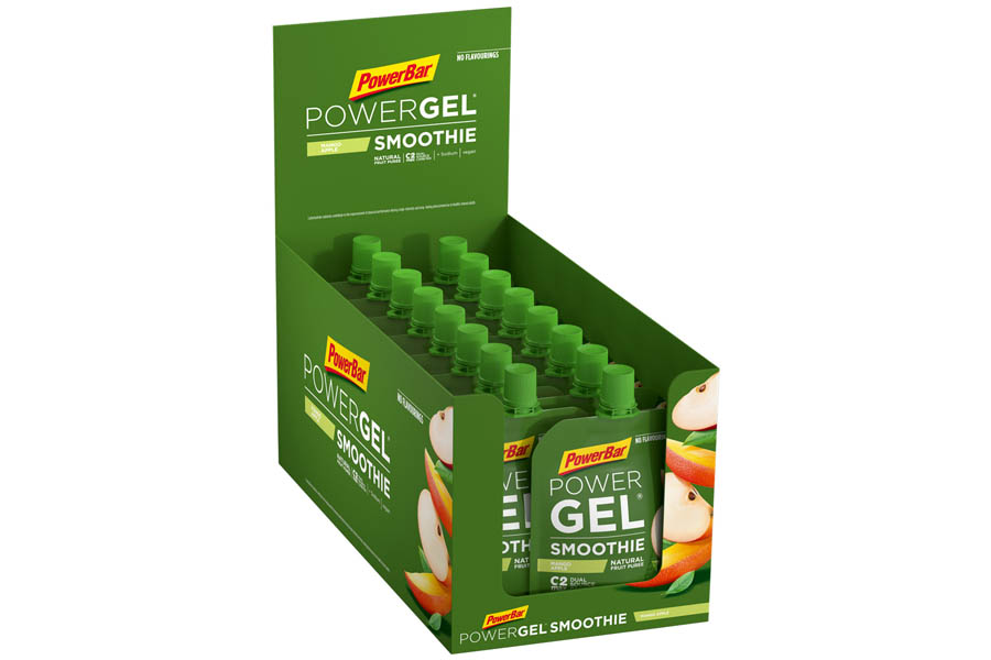 PowerBar PowerGel Smoothies Mango Apple 16x90g - Veganer Energie Smoothie + Magnesium Natrium und Maltodextrin