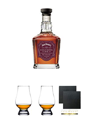 Jack Daniels Single Barrel - RYE - Whiskey 0,7 Liter + 2 Stück The Glencairn Glass Whisky Gläser Stölzle