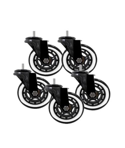 [5 Stück] 3-Zoll-PU-Schraubenrolle Eisrad Elektrophorese Unterhaltungsausrüstung Roller Universal Silent Caster