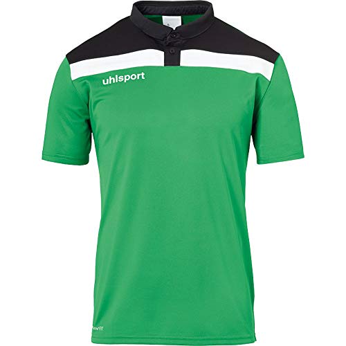 uhlsport Herren Offense 23 Polo Shirt Poloshirt, grün/Schwarz/Weiß, M