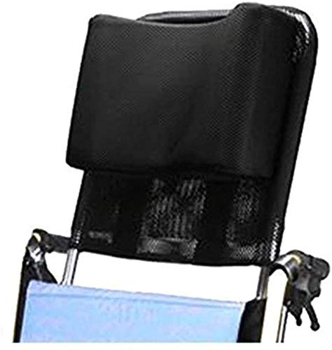 DXYAN Rollstuhl Kopfstütze Nackenstütze Bequeme Sitzrückenkissen Kissen Adjustable Polster für Erwachsene tragbare Universal-Rollstuhl-Zubehör, 16 „-20“, Schwarz,Schwarz